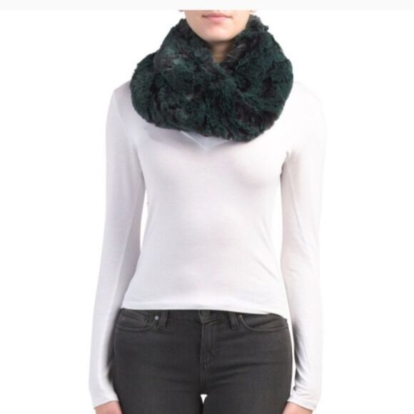 NWT Zara Girls Two-Tone Faux Fur SNOOD SCARF - Picture 1 of 5
